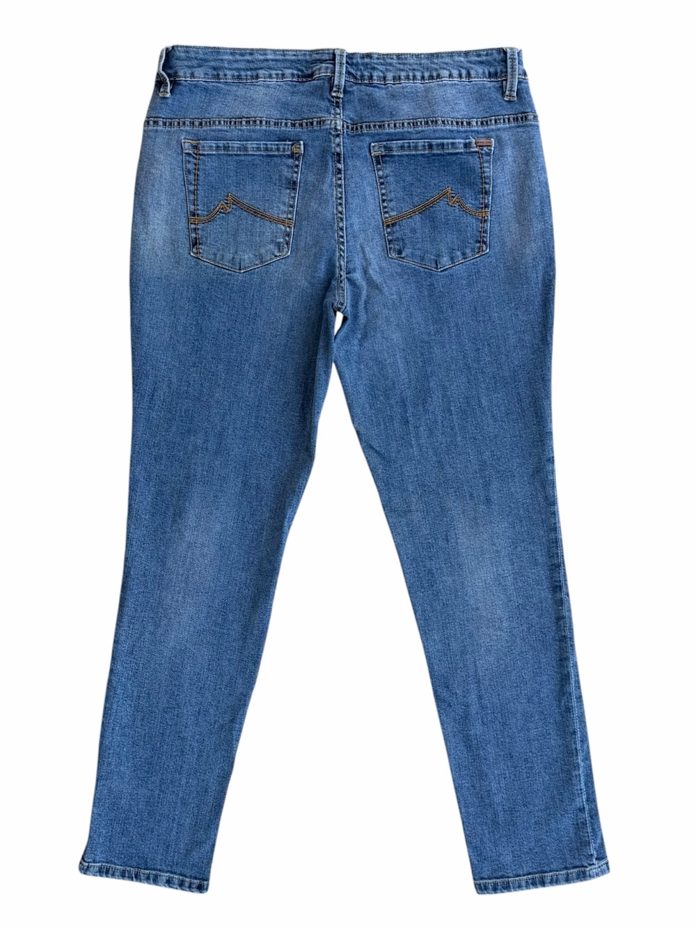 Max Jeans Blue Wash Boyfriend Tapered Leg Mid-Rise Skinny Jeans ~ Women’s 12 - Picture 2 of 9
